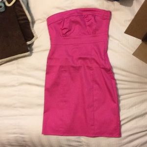 Strapless pink dress